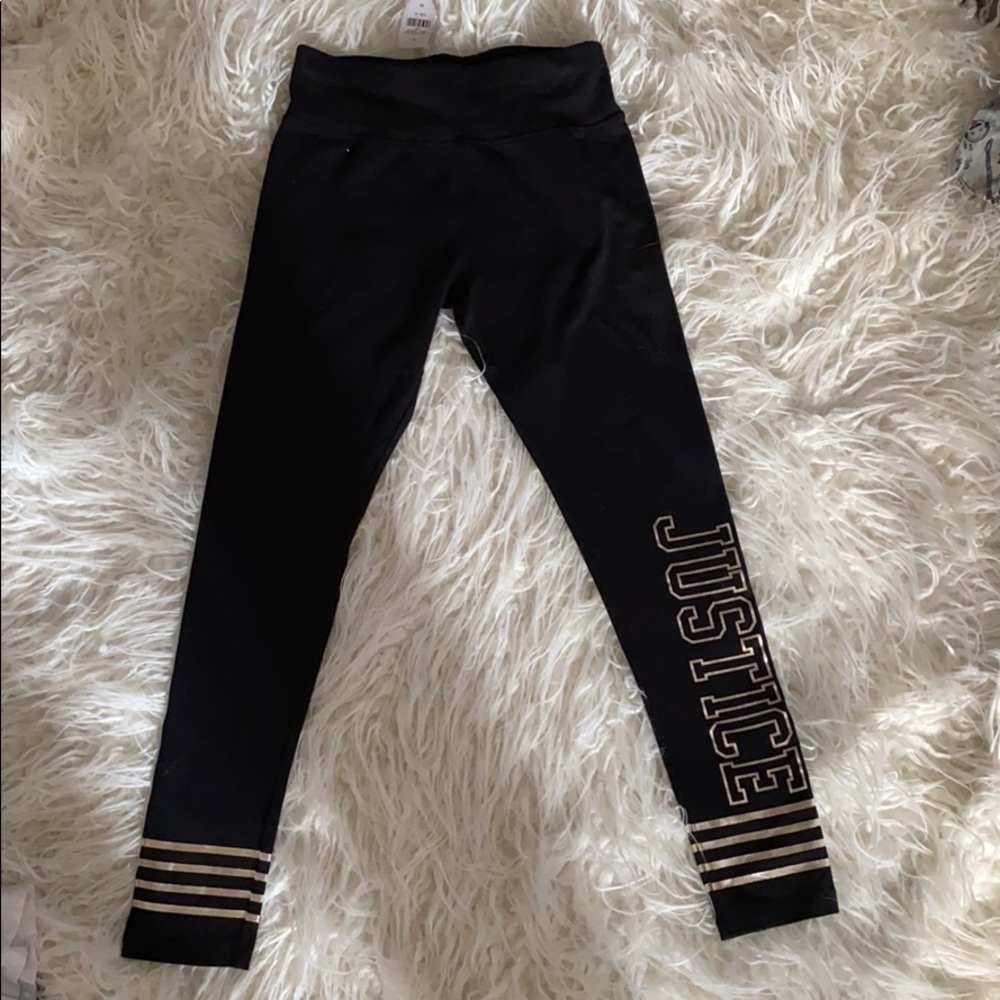 Girls Justice black leggings size 12